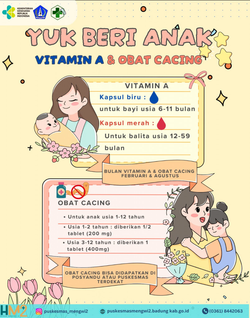 AYO BERI ANAK VITAMIN A & OBAT CACING DI BULAN AGUSTUS 2025
